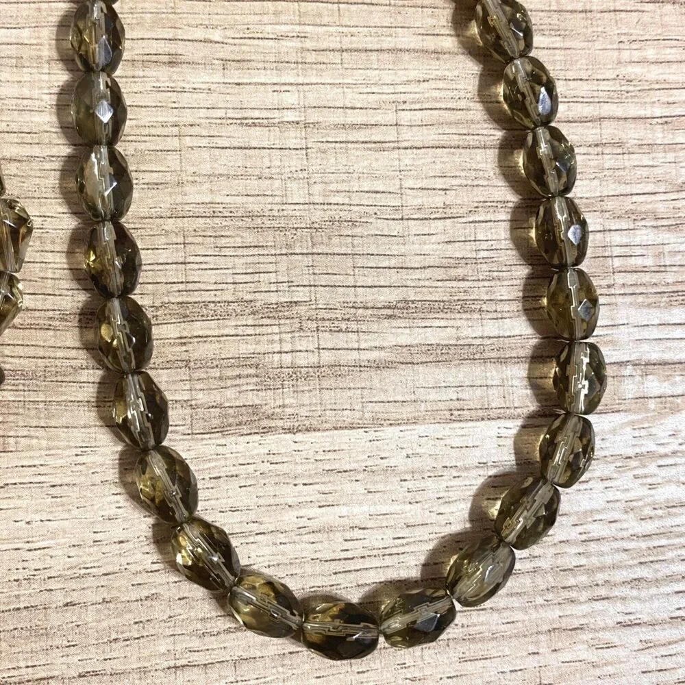 Bead Gallery Faceted Glass Beads Fire Polished Gray Purple Oval Drop Faceted Lot